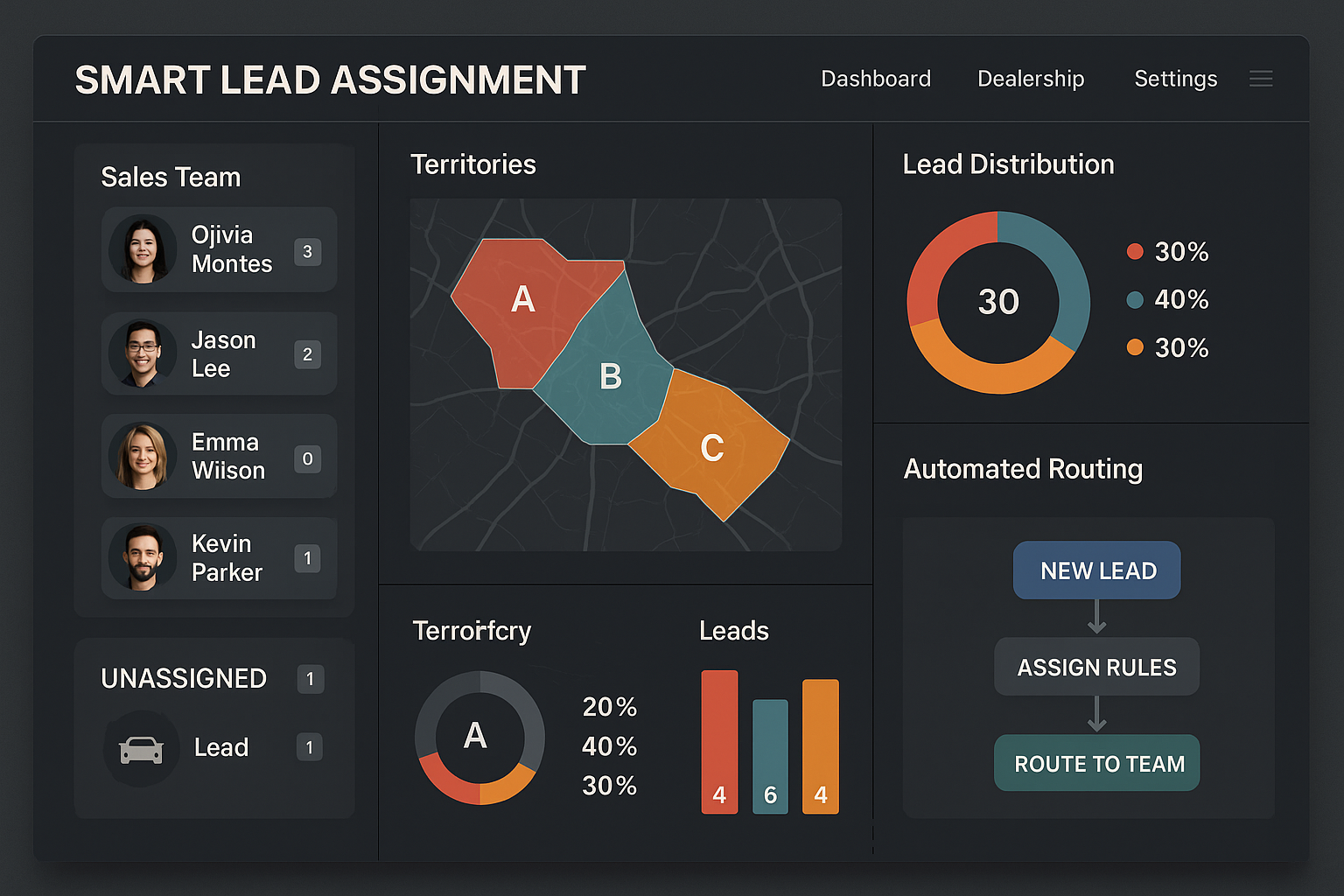 Smart Lead Assignment Interface